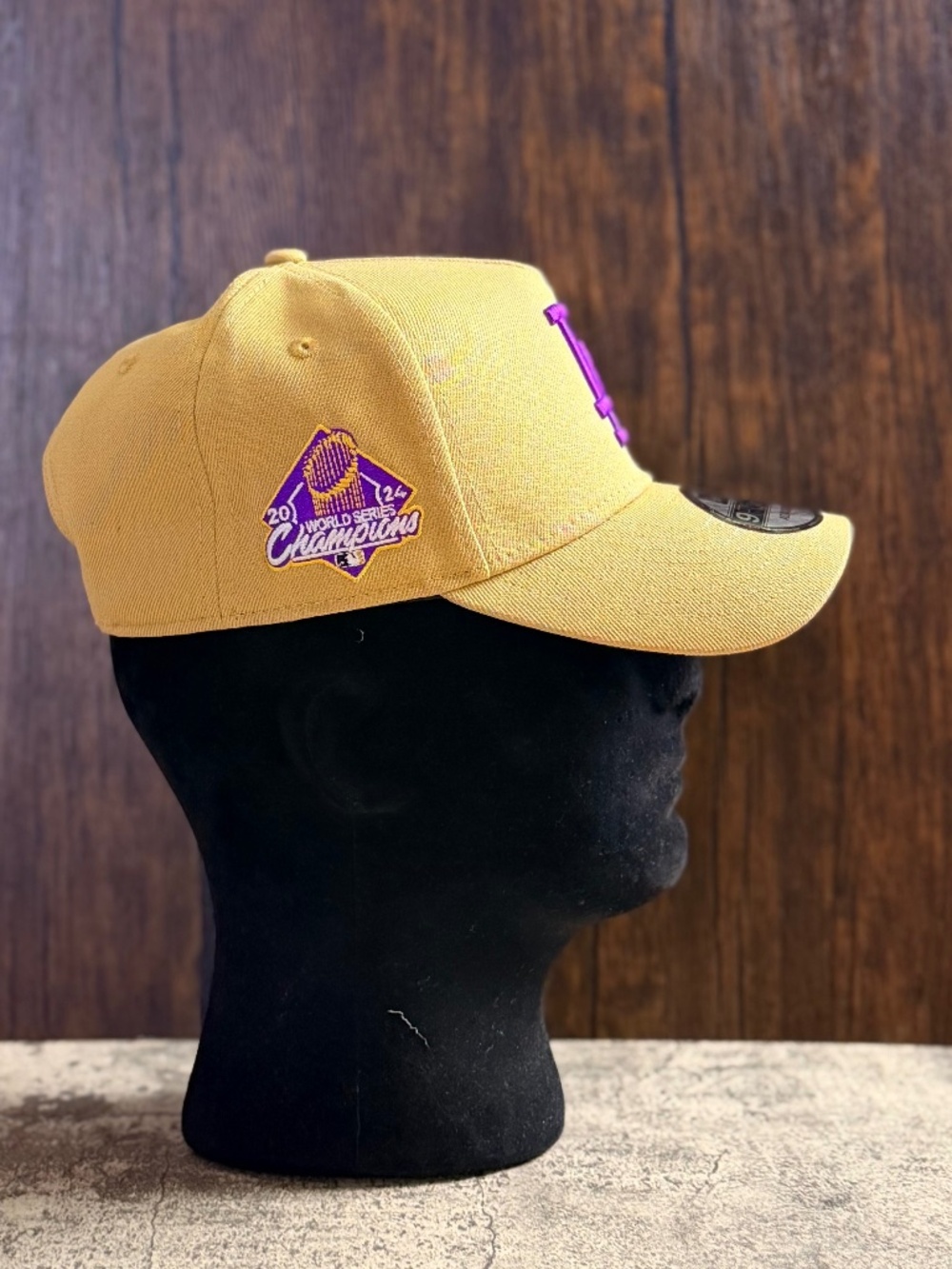 NWT New Era 9FORTY LA Dodgers Tan Purple Snapback Hat OSFA - Picture 7 of 9